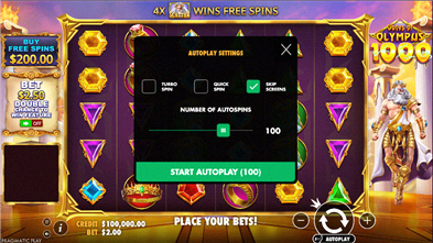 Gates of Olympus 1000 Autoplay Einstellungen